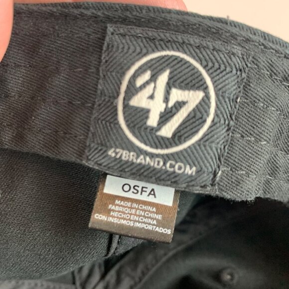 Arizona State Sun Devils NCAA Black 47 Brand Clean Up Relaxed Fit Strapback Hat - Picture 6 of 6